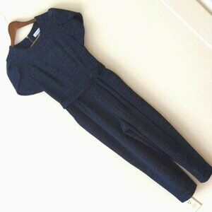 Calvin Klein Blue Jumpsuit Streamlined Short Sleeve